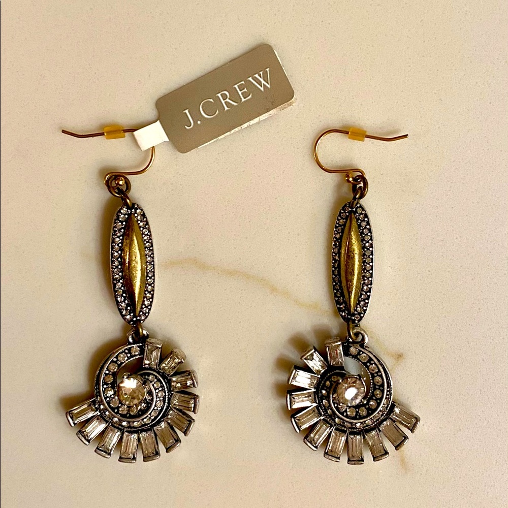 J Crew with Lulu Frost crystal earrings
